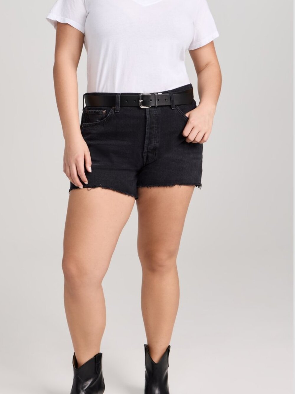 AGOLDE Parker Long Shorts - Size 33 Black